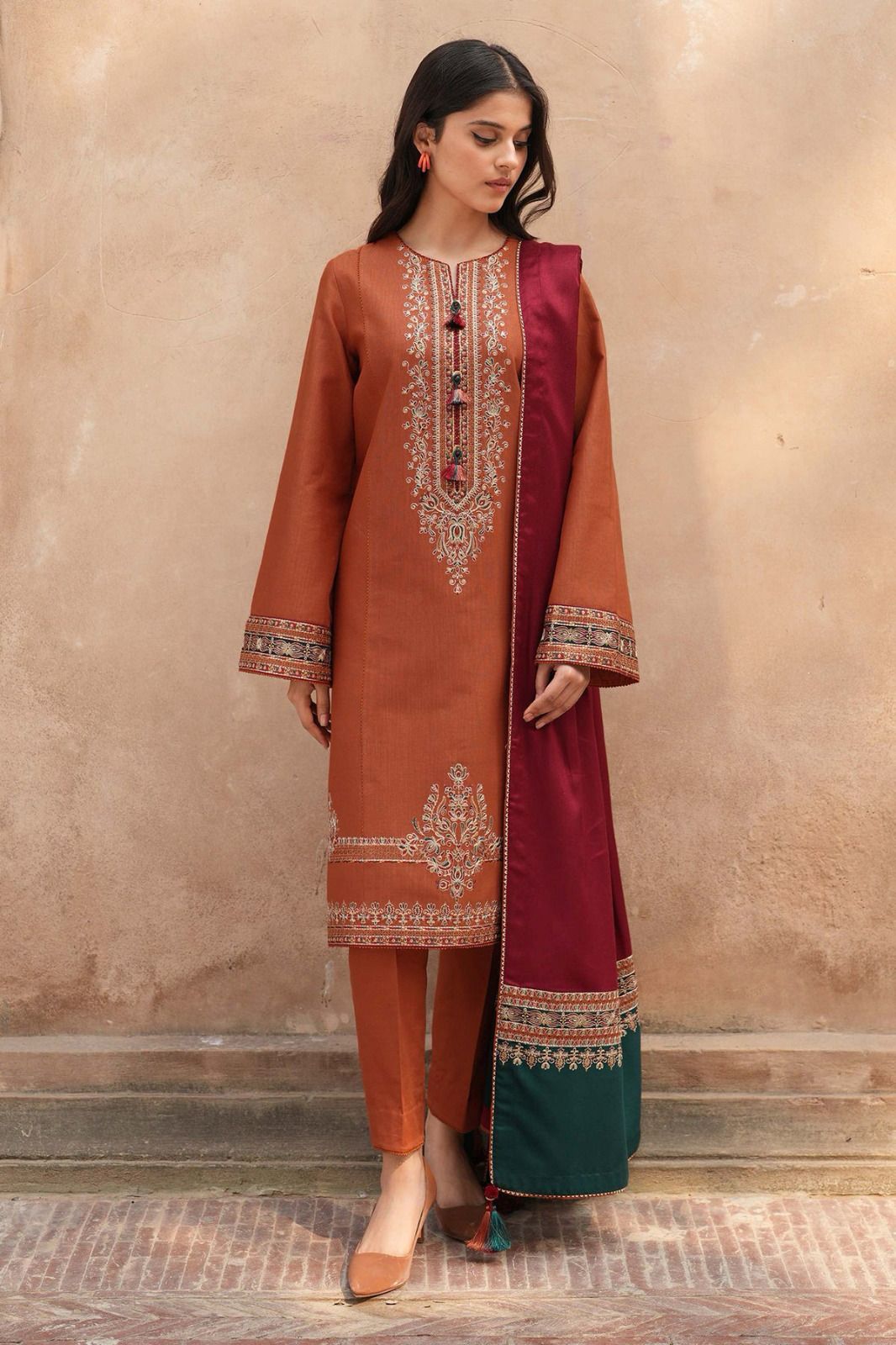 3 Pc Lawn Embroidered (Organ)