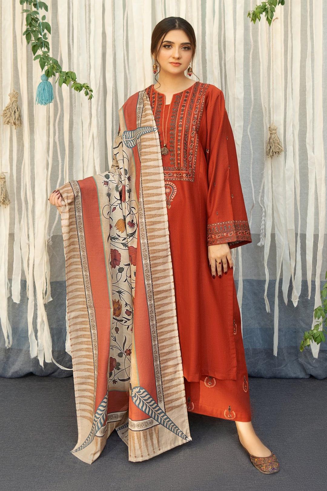 3 Pc Lawn Embroidered (Kattha)
