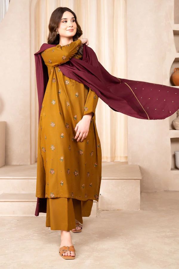 3 Pc Lawn Embroidered (Cato)