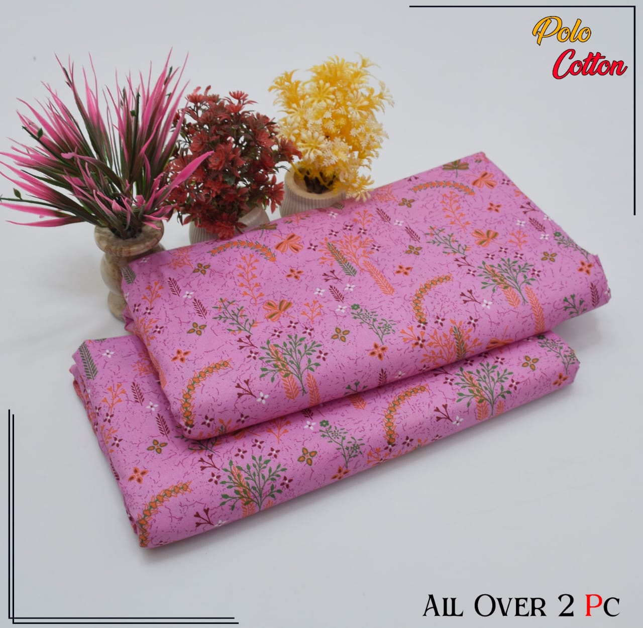 POLO COTTON PRINTED 2PC(SALE OFFER) PC-34