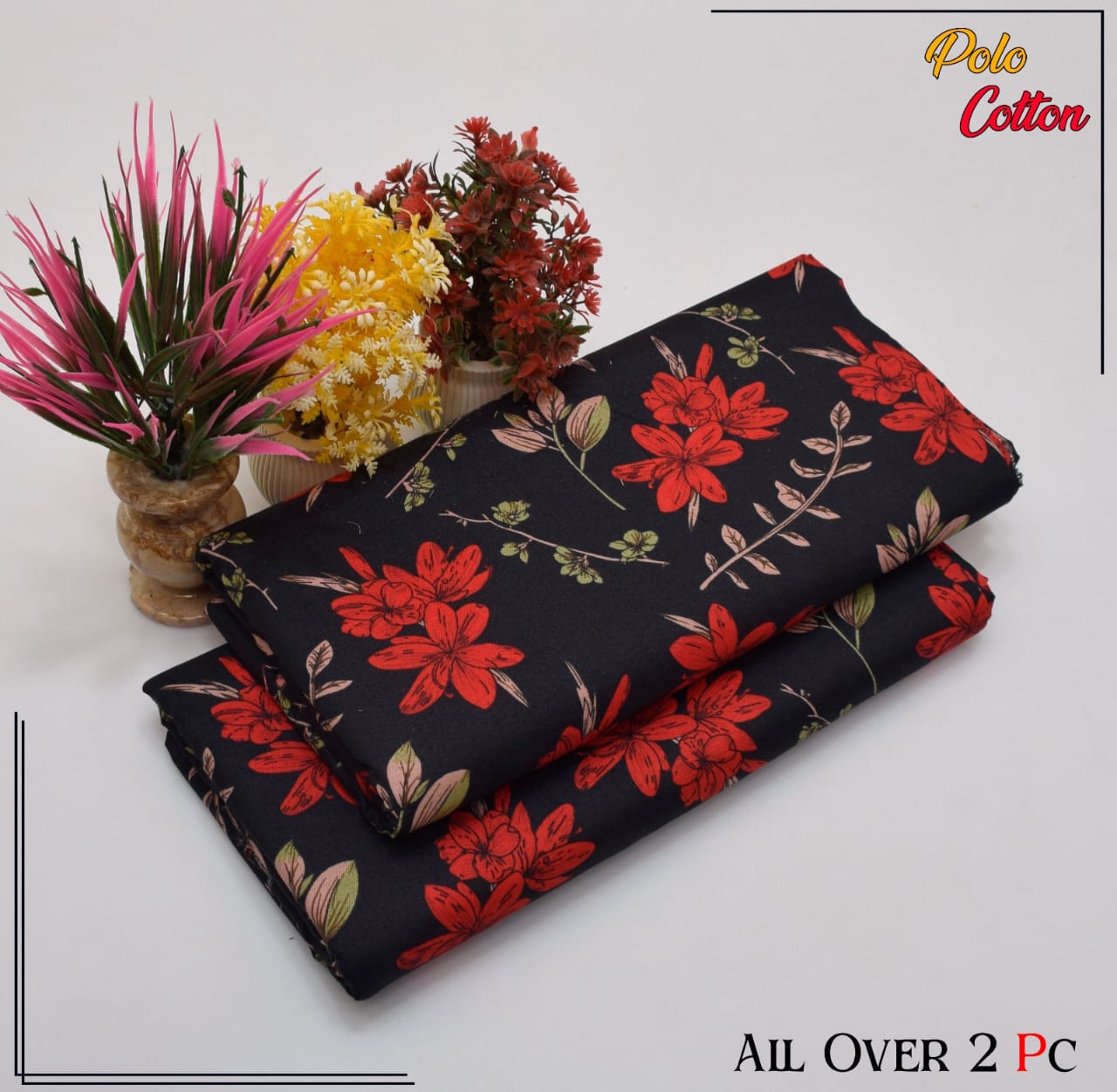 POLO COTTON PRINTED 2PC(SALE OFFER) PC-41