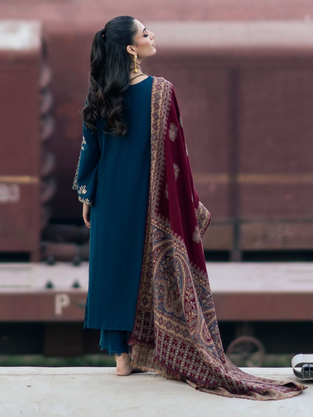 DHANK EMBROIDERED 3PC (465)
