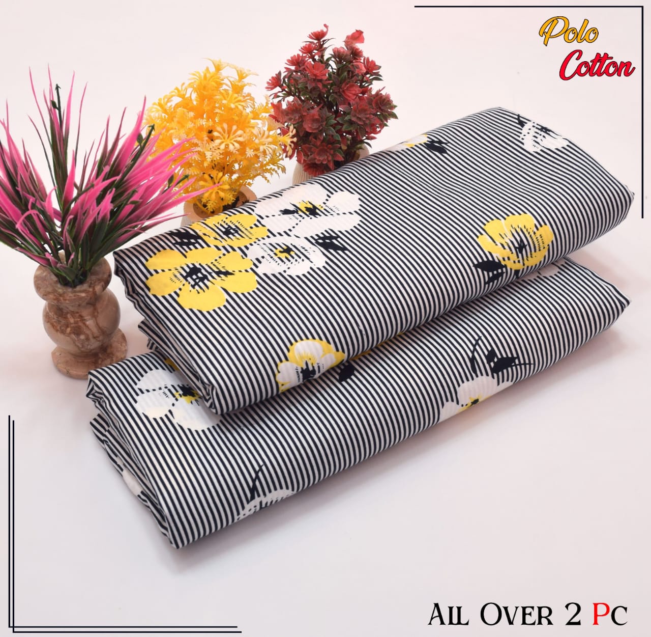 POLO COTTON PRINTED 2PC(SALE OFFER) PC-54