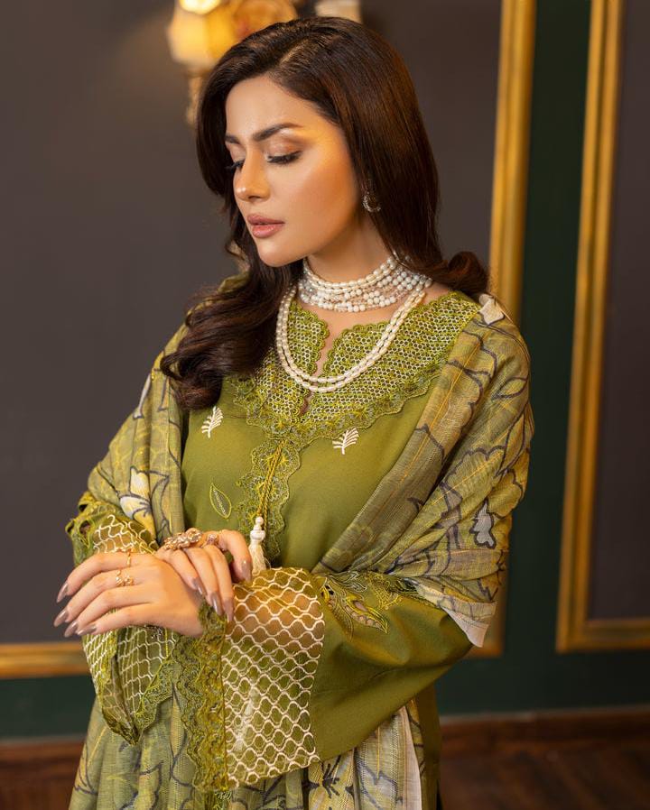 DHANK EMBROIDERED 3PC (7015)