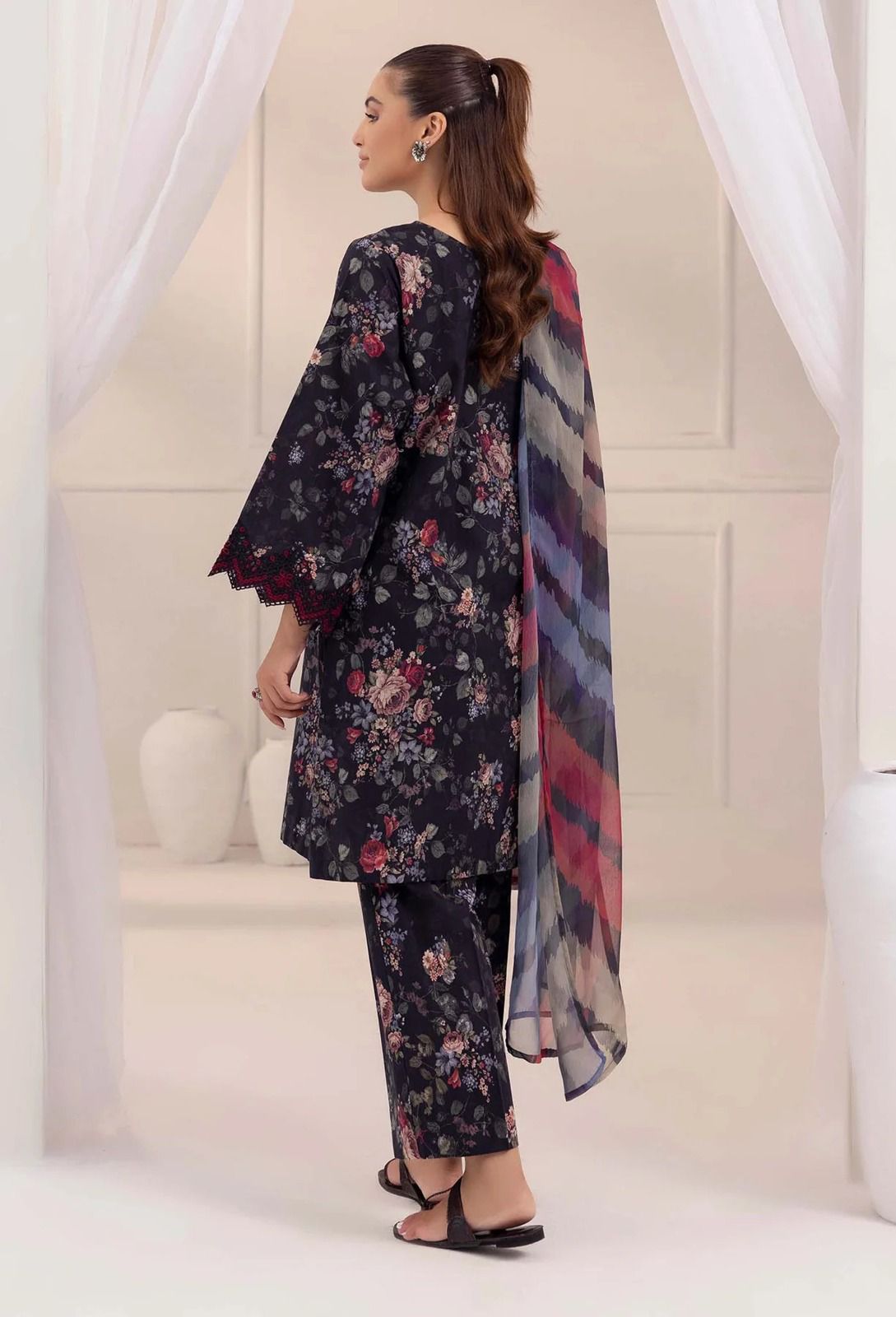 LAWN PRINT & EMBROIDERED 3PC