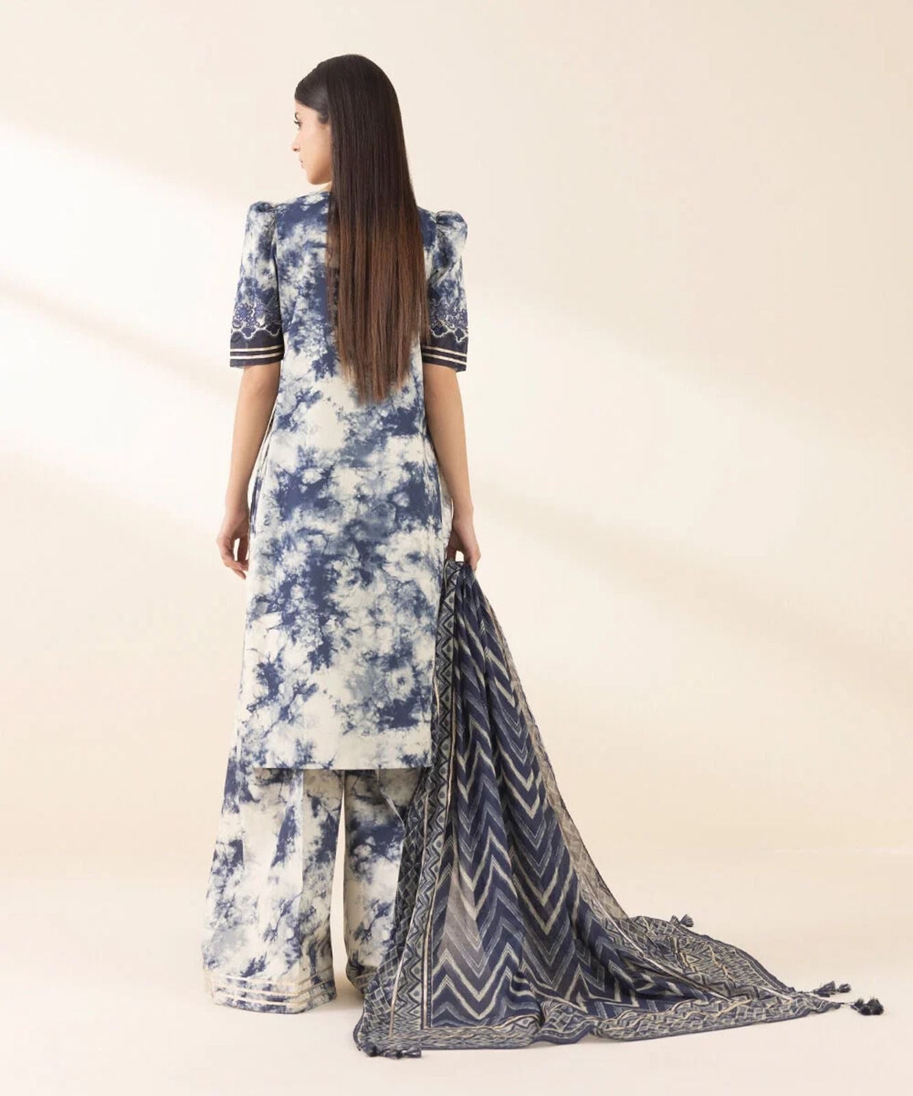 LAWN PRINTE & EMBROIDERED 3PC