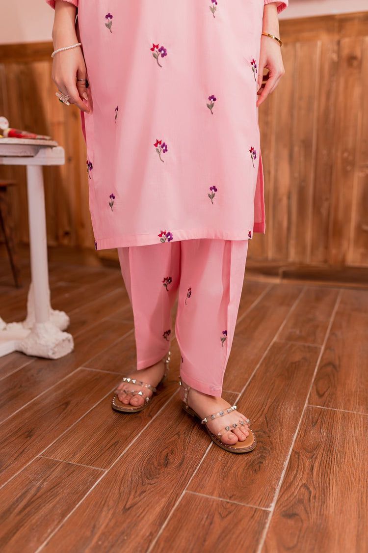 2 Pc Lawn Embroidered (Rose Pink)