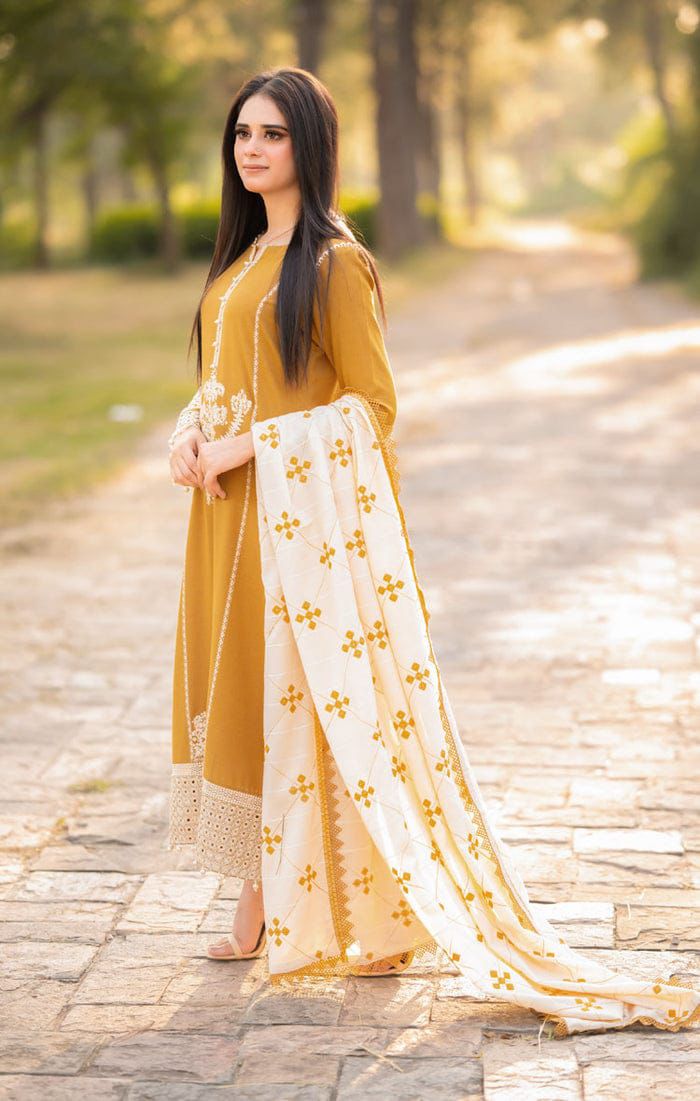 DHANK EMBROIDERED 3PC (7017)