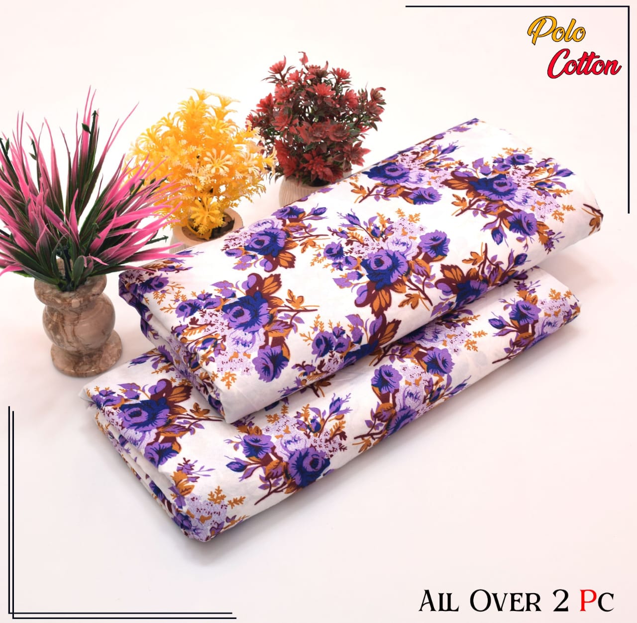 POLO COTTON PRINTED 2PC(SALE OFFER) PC-49