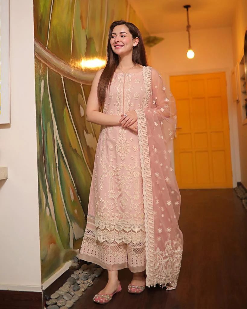 3 Pc Lawn Embroidered ( Peach)