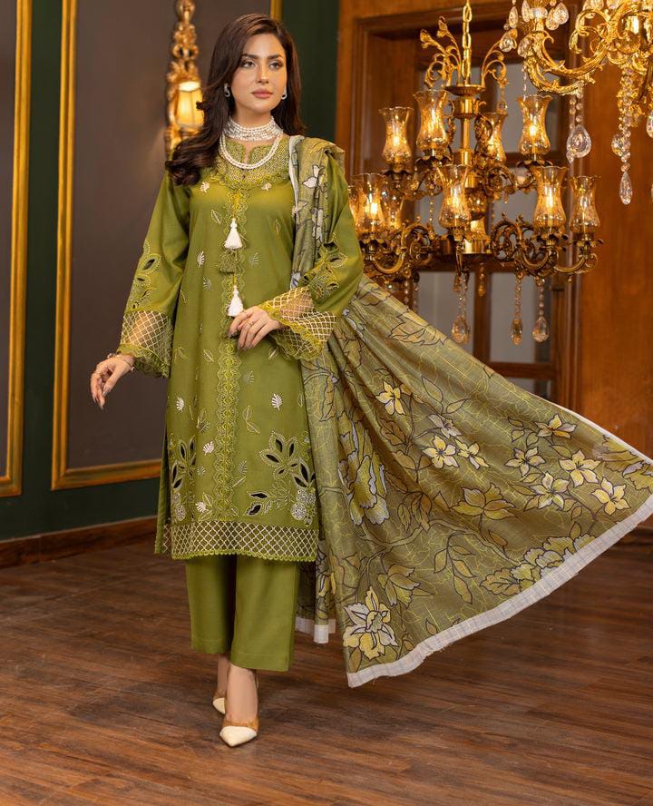 DHANK EMBROIDERED 3PC (7015)