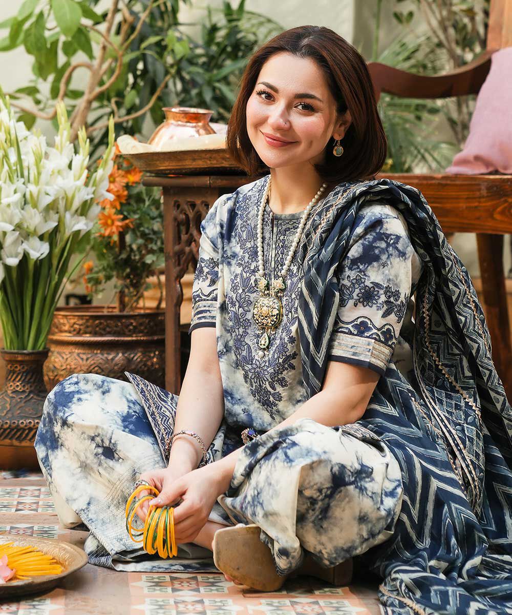 LAWN PRINTE & EMBROIDERED 3PC