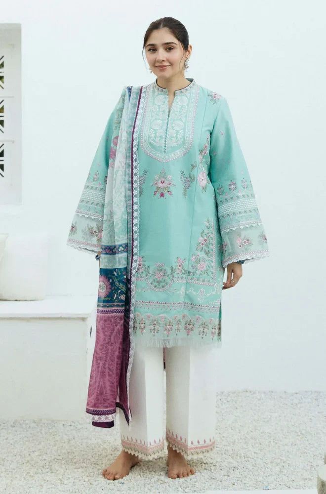 3 Pc Lawn Embroidered (Feblos)