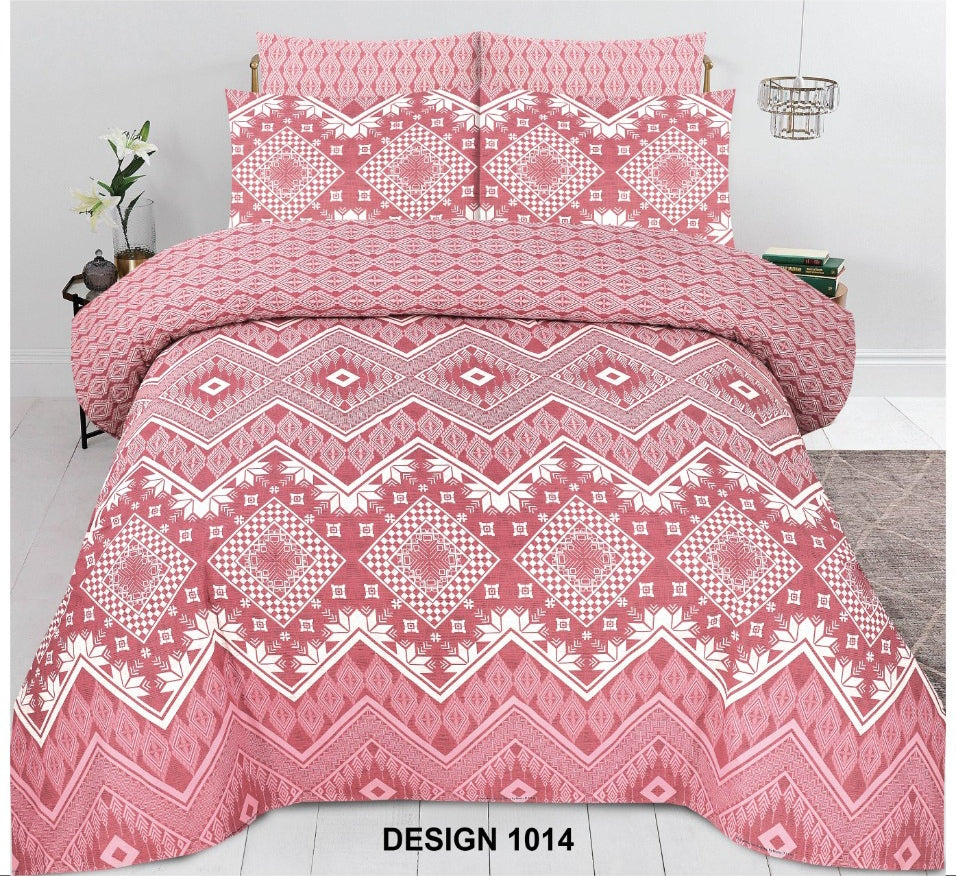 Cotton 3Pc Bedsheet (1014)