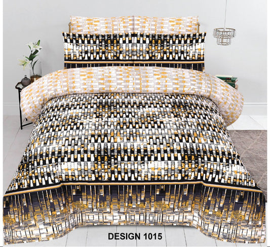 Cotton 3Pc Bedsheet (1015)