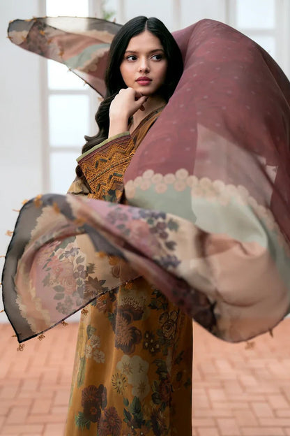 LAWN PRINT & EMBROIDERED 3PC