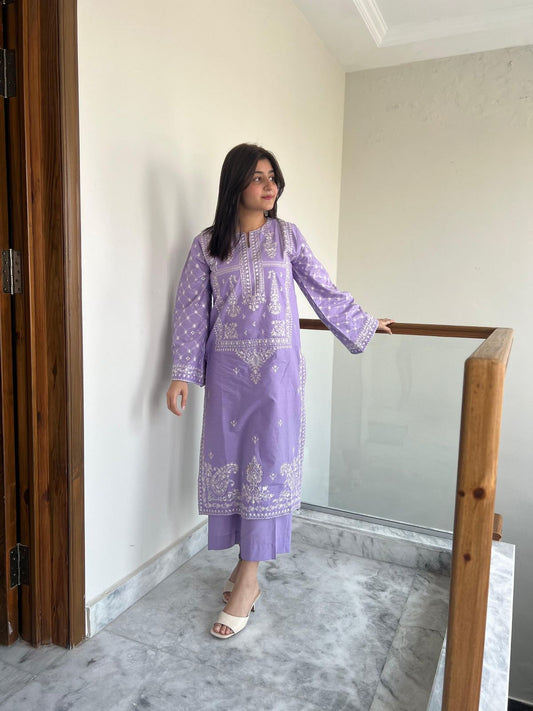 2 Pc lawn Embroidered (Skye)