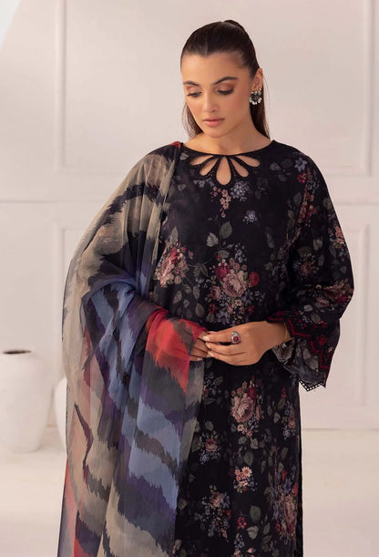 LAWN PRINT & EMBROIDERED 3PC