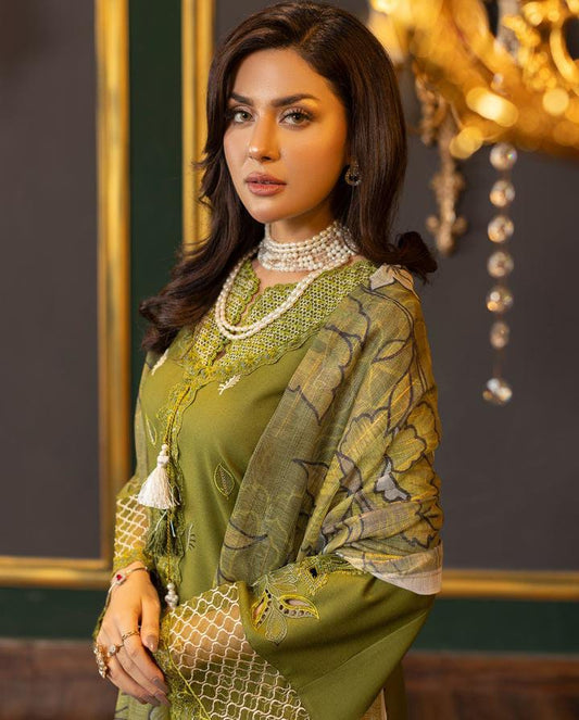 DHANK EMBROIDERED 3PC (7015)