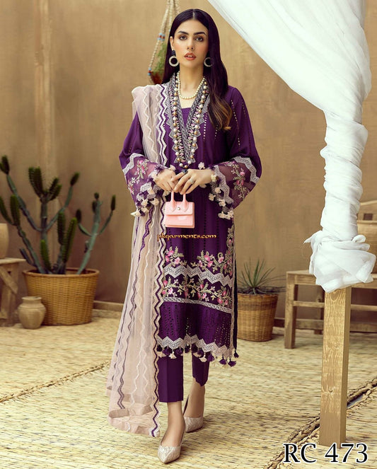 DHANK EMBROIDERED 3PC (473)