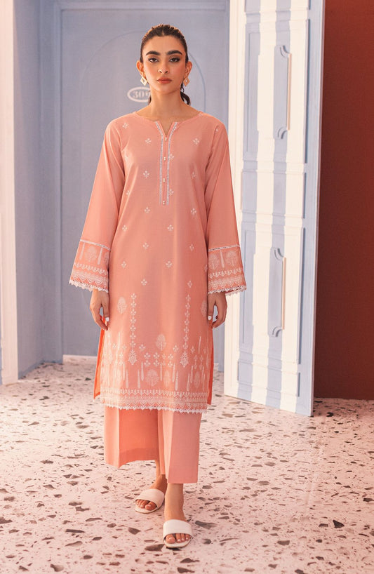 2 Pc Lawn Embroidered (light Pink)