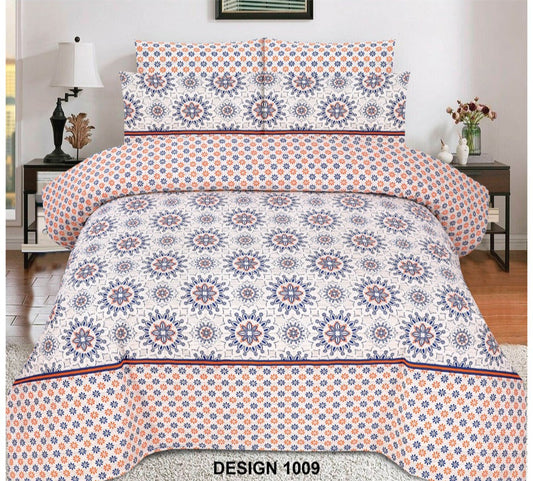 Cotton 3Pc Bedsheet (1009)