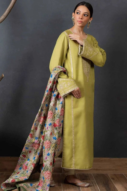 DHANK EMBROIDERED 3PC (474)