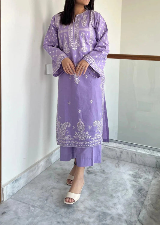 2 Pc lawn Embroidered (Skye)