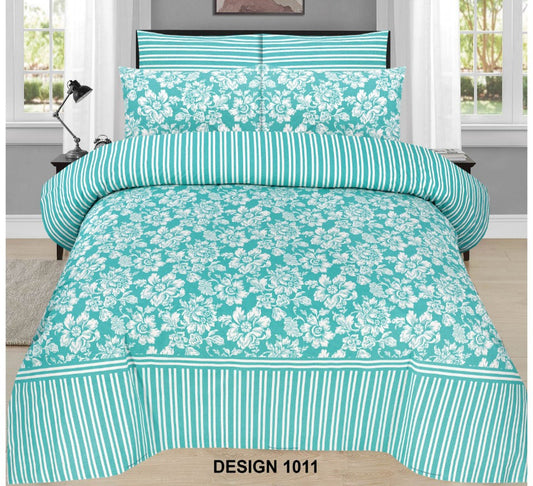 Cotton 3Pc Bedsheet (1011)
