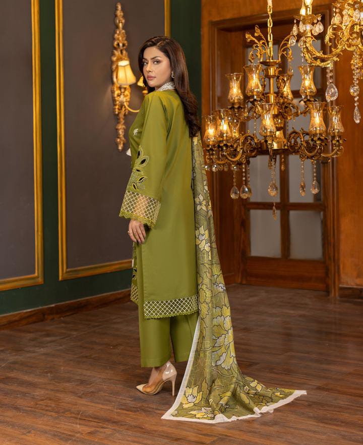 DHANK EMBROIDERED 3PC (7015)