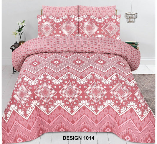 Cotton 3Pc Bedsheet (1014)