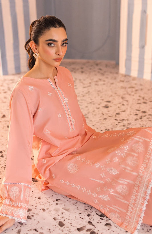 2 Pc Lawn Embroidered (light Pink)