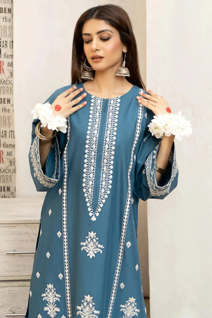3 pcs lawn Embroidered (zink)