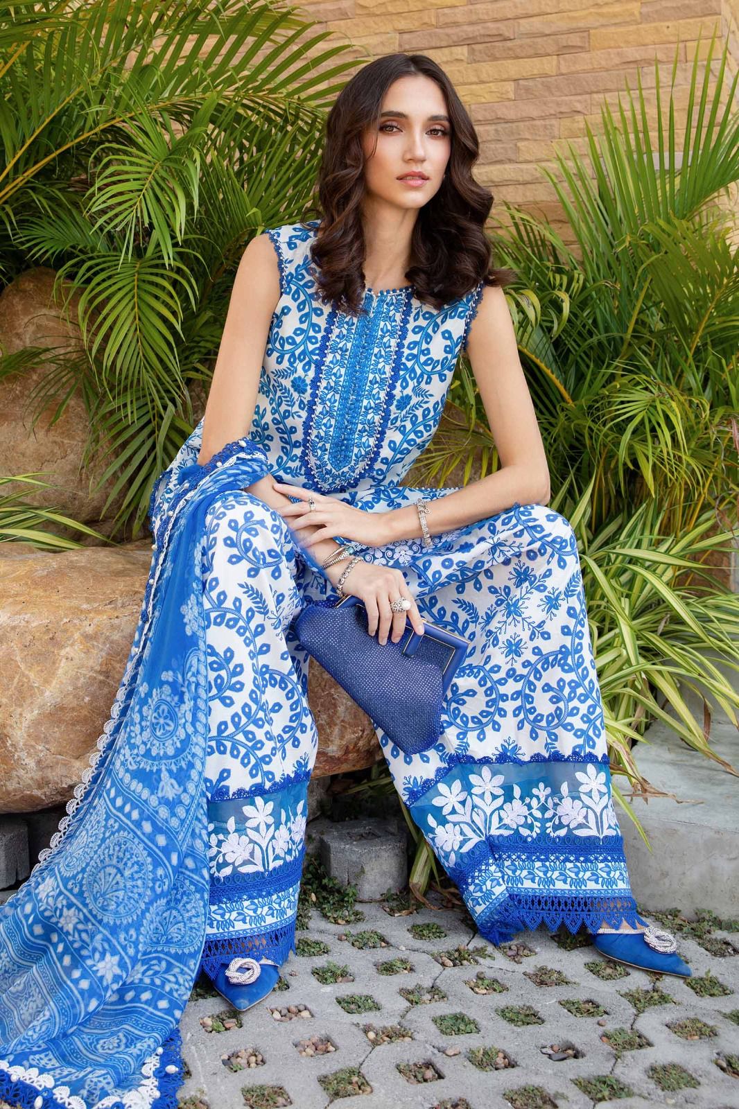 LAWN PRINT & EMBROIDERED 3PC