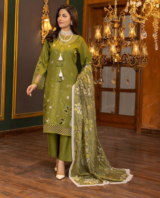 DHANK EMBROIDERED 3PC (7015)
